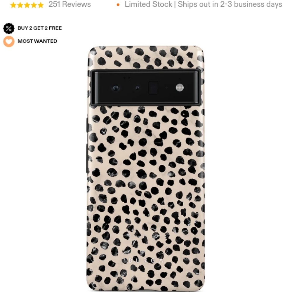 Google Pixel 6 Pro Cell Phone Case - Burga Almond Latte (orig $49.95)